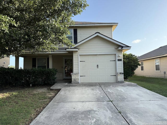 6922 Lunar, Converse, TX 78109 - view of front of property with driveway, a garage, and a front yard