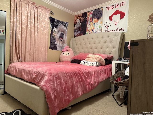 6922 Lunar, Converse, TX 78109 - carpeted bedroom with ornamental molding