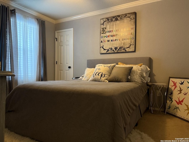 6922 Lunar, Converse, TX 78109 - carpeted bedroom with ornamental molding