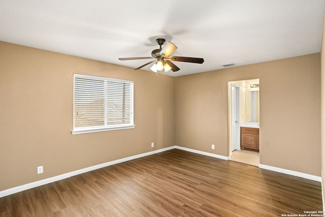 3415 Highline, San Antonio, TX 78261 - unfurnished room with ceiling fan and wood finished floors