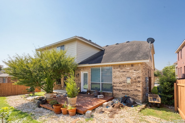 3415 Highline, San Antonio, TX 78261 - back of property with brick siding and a shingled roof