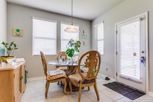 6723 Dashmoor, San Antonio, TX 78244 - dining area featuring light tile patterned floors and baseboards