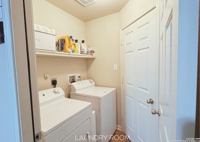 4018 Matson Mnr, Converse, TX 78109 - laundry room with washer and clothes dryer and a textured ceiling