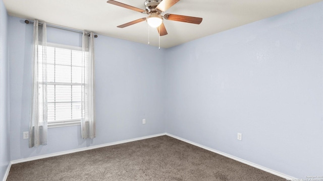 702 Pelican Pt, San Antonio, TX 78221 - spare room featuring dark carpet and ceiling fan