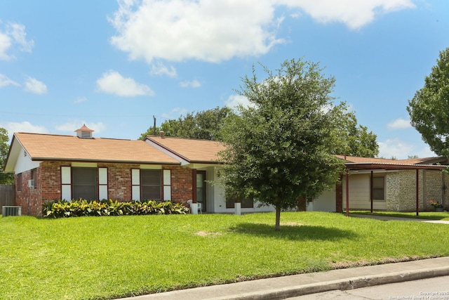 5402 Happiness, Kirby, TX 78219 - single story home with brick siding and a front yard
