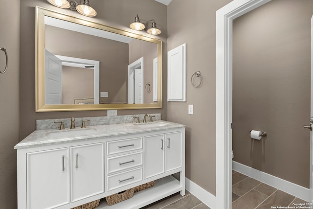 7934 Teak Ln, San Antonio, TX 78209 - full bath with double vanity and baseboards