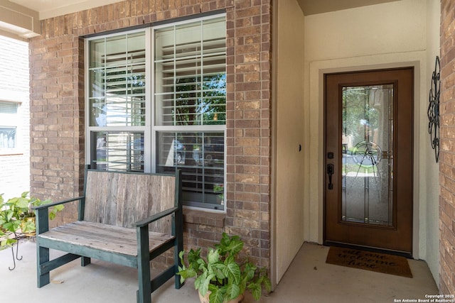 12610 Lotus Rdg, San Antonio, TX 78253 - entrance to property featuring brick siding and covered porch
