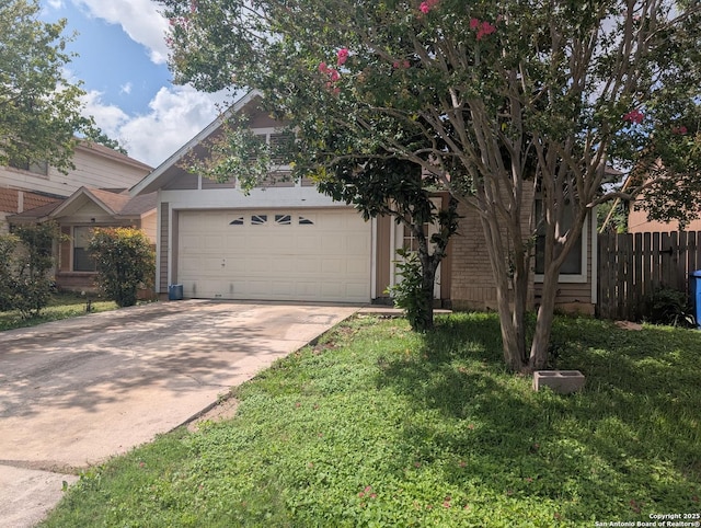 9434 Valley Rock, San Antonio, TX 78250 - view of property hidden behind natural elements featuring concrete driveway and a garage