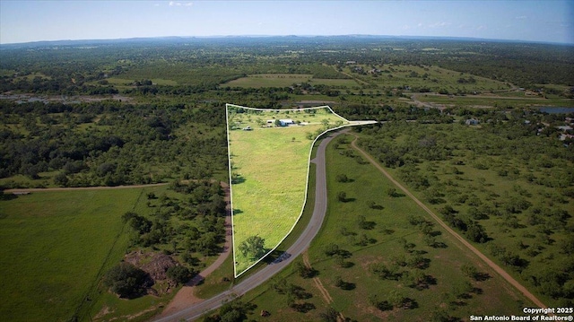 19811 Ranch Road 152, Llano, TX 76831 - aerial overview of property's location featuring property boundaries highlighted and a forest