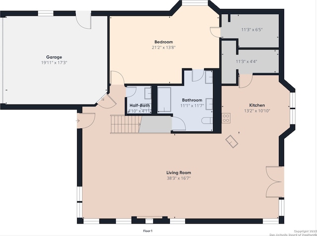 7007 Elk Trl, San Antonio, TX 78244 - view of property floor plan