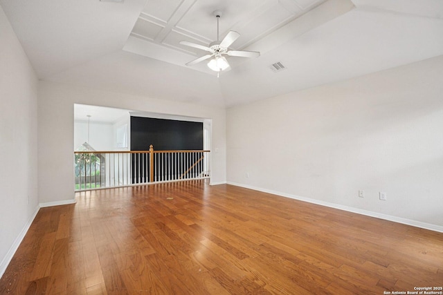 1159 Bluff Frst, San Antonio, TX 78248 - spare room featuring a ceiling fan and wood finished floors