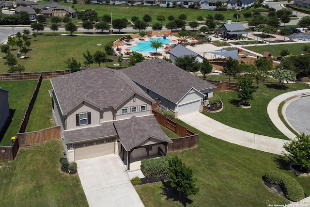 5944 Sterling Vw, Schertz, TX 78108 - aerial perspective of suburban area with a pool area