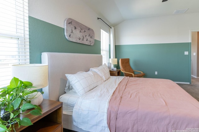 5944 Sterling Vw, Schertz, TX 78108 - bedroom with lofted ceiling and carpet flooring