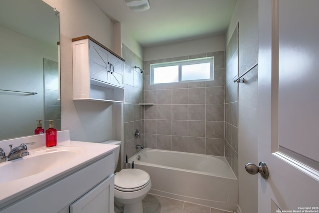 3008 Pemberton Post, San Antonio, TX 78245 - bathroom with vanity, tile patterned floors, and shower / tub combination