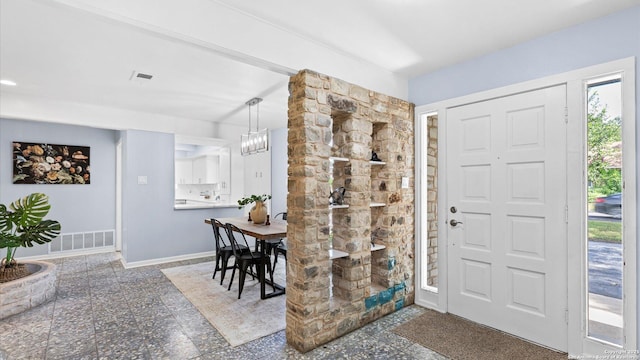 1318 Mount Vieja, San Antonio, TX 78213 - foyer entrance featuring baseboards and a chandelier