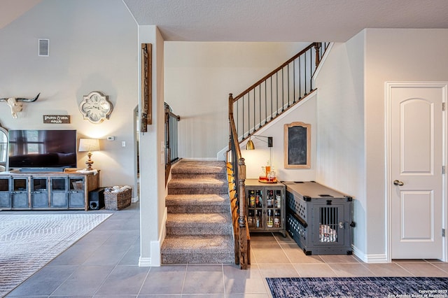 13942 Evelina, San Antonio, TX 78253 - stairs with tile patterned floors and baseboards