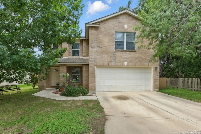 11 Viking Oak, San Antonio, TX 78247 - traditional-style house featuring a garage, brick siding, and concrete driveway