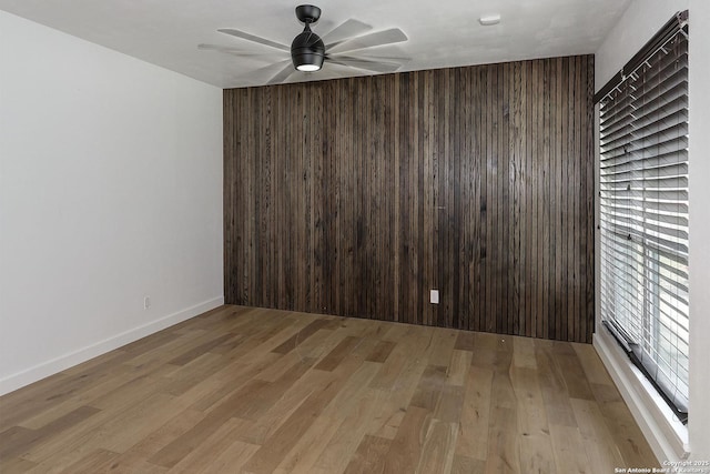 5738 Brenda Ln, San Antonio, TX 78240 - empty room with a ceiling fan and light wood-type flooring