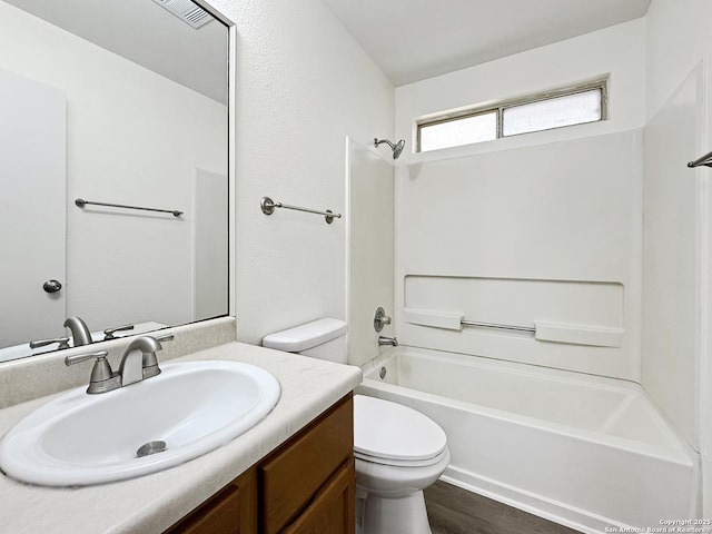 1222 Bobcat Pass, San Antonio, TX 78251 - full bath with vanity, shower / tub combination, and wood finished floors