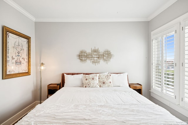 133 E Mistletoe Ave, San Antonio, TX 78212 - bedroom featuring crown molding and access to exterior