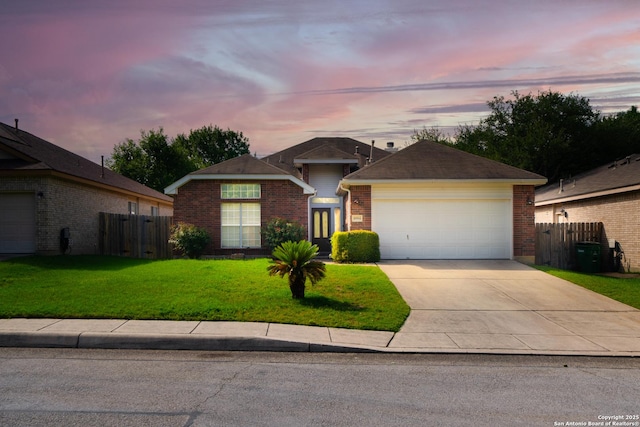 16914 Redhorse Pass, San Antonio, TX 78247 - ranch-style home with brick siding, concrete driveway, and an attached garage