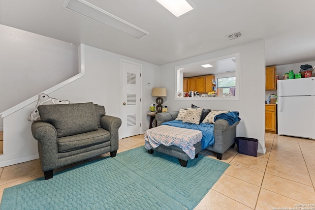 33171 Blanco Rd, Bulverde, TX 78163 - living area featuring attic access and light tile patterned flooring