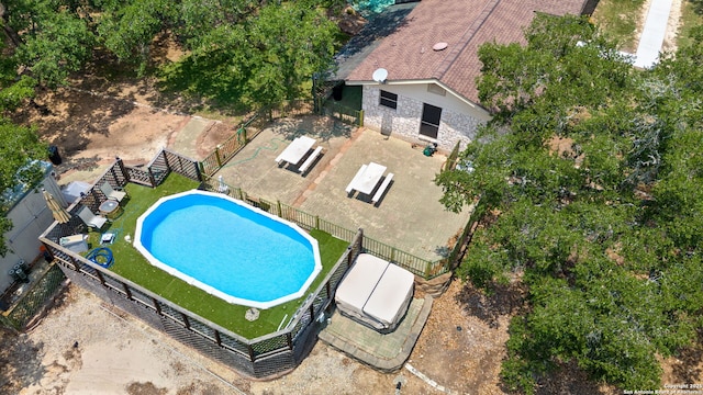 33171 Blanco Rd, Bulverde, TX 78163 - aerial view of property and surrounding area with a pool area