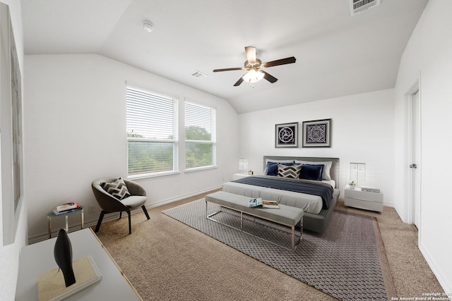 14724 Costa Leon, San Antonio, TX 78245 - carpeted bedroom featuring lofted ceiling and a ceiling fan