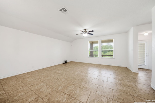 14724 Costa Leon, San Antonio, TX 78245 - spare room featuring ceiling fan and lofted ceiling