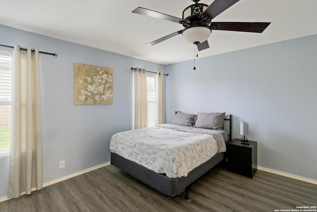 1826 Strawhouse, San Antonio, TX 78245 - bedroom with wood finished floors and ceiling fan