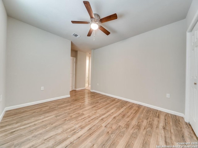 122 Adrian, San Antonio, TX 78213 - spare room with ceiling fan and light wood finished floors
