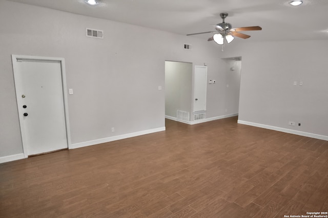 7730 Pipers Vw, San Antonio, TX 78251 - unfurnished room with a ceiling fan, wood finished floors, and recessed lighting