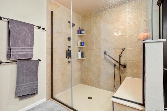 177 Lakeview Cir, La Vernia, TX 78121 - full bathroom featuring a shower stall and baseboards