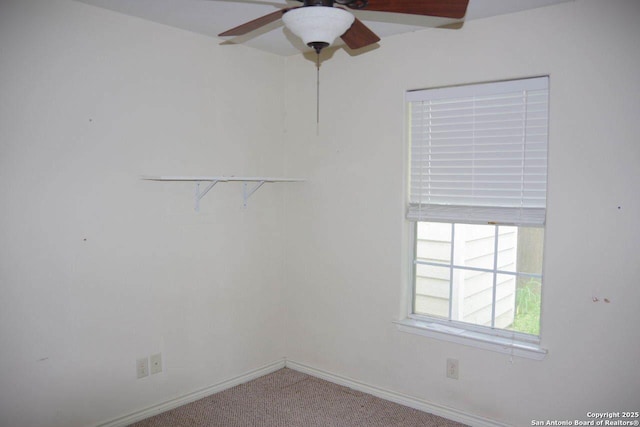 909 San Antonio, Pleasanton, TX 78064 - empty room with ceiling fan and carpet