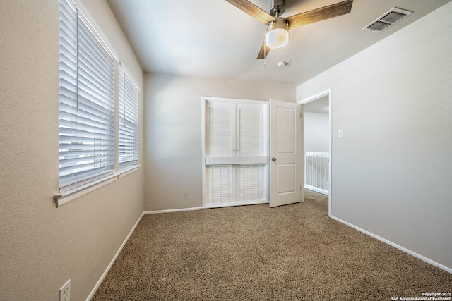 6914 Ludgate, San Antonio, TX 78239 - unfurnished bedroom featuring carpet flooring and ceiling fan