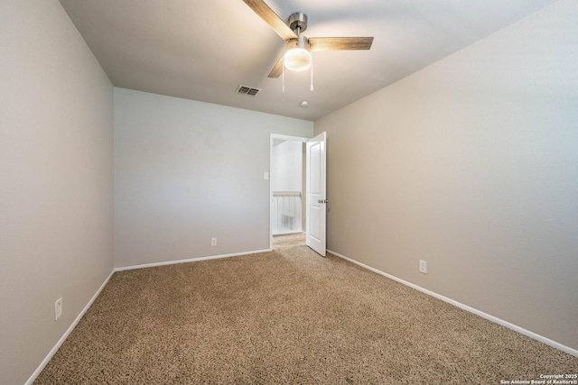 6914 Ludgate, San Antonio, TX 78239 - spare room featuring a ceiling fan and light carpet
