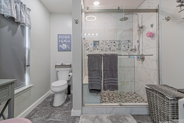 7907 Donshire, Converse, TX 78109 - bathroom with marble look tile flooring, a shower stall, and vanity