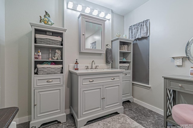 7907 Donshire, Converse, TX 78109 - bathroom with vanity and baseboards