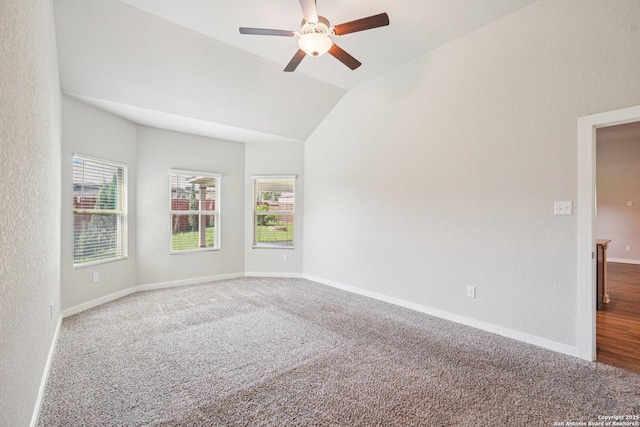 11518 Biddle, San Antonio, TX 78253 - carpeted empty room with healthy amount of natural light, ceiling fan, and lofted ceiling