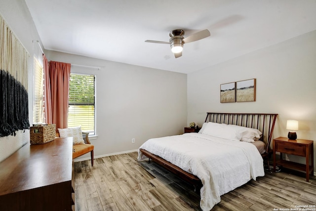 7259 Sunlit Trl, San Antonio, TX 78244 - bedroom featuring light wood-type flooring and a ceiling fan