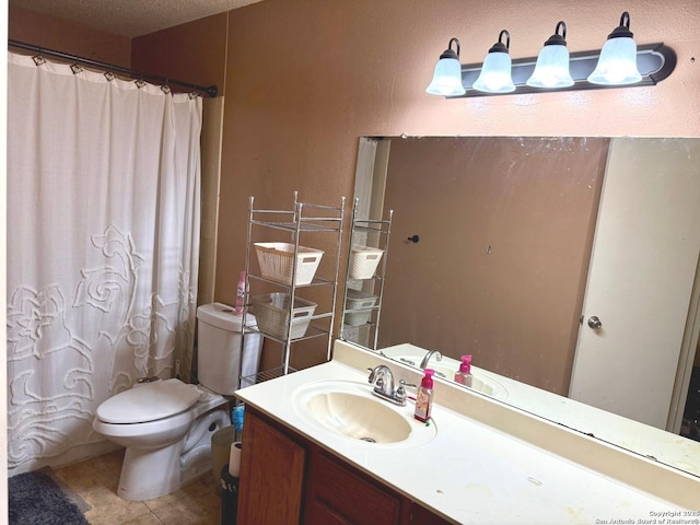 11733 Spring Rdg, San Antonio, TX 78249 - full bath featuring vanity, a shower with curtain, and tile patterned flooring