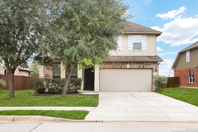 11708 Northern Star, Schertz, TX 78154 - view of front of property featuring driveway, an attached garage, stucco siding, and roof with shingles