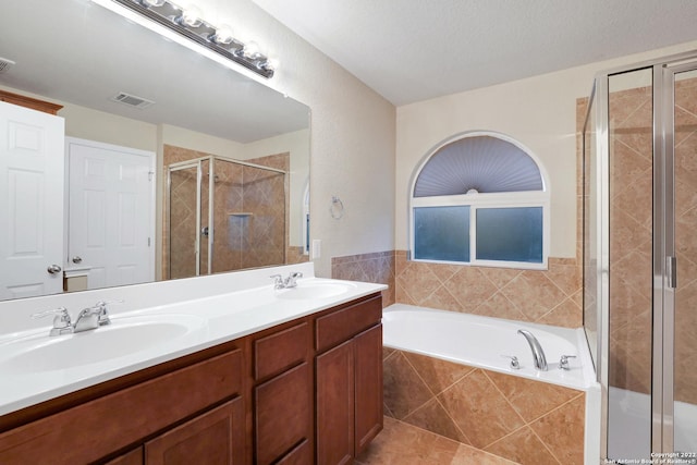 11708 Northern Star, Schertz, TX 78154 - bathroom with a bath, a stall shower, and double vanity