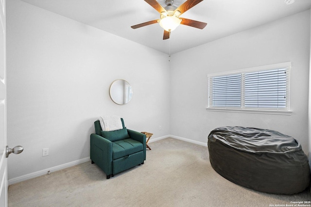 11631 Troubadour, San Antonio, TX 78245 - sitting room featuring carpet and a ceiling fan
