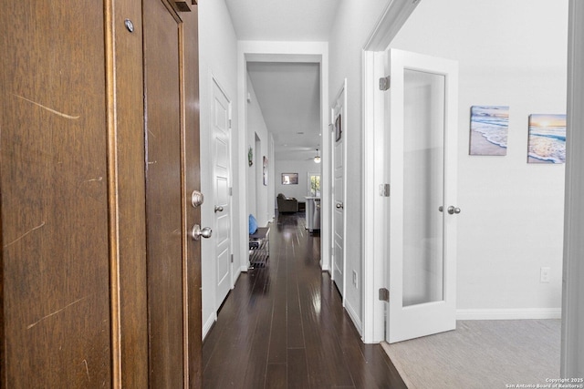 11631 Troubadour, San Antonio, TX 78245 - corridor with dark wood finished floors and baseboards