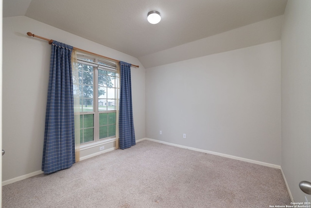 173 Great Oaks Ln, Vernia, TX 78121 - spare room featuring lofted ceiling and carpet flooring
