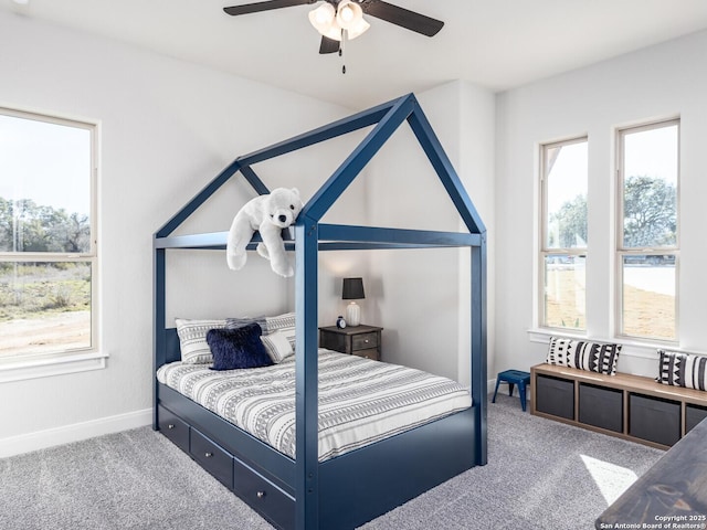 555 Mystic Pkwy, Spring Branch, TX 78070 - bedroom with carpet and ceiling fan