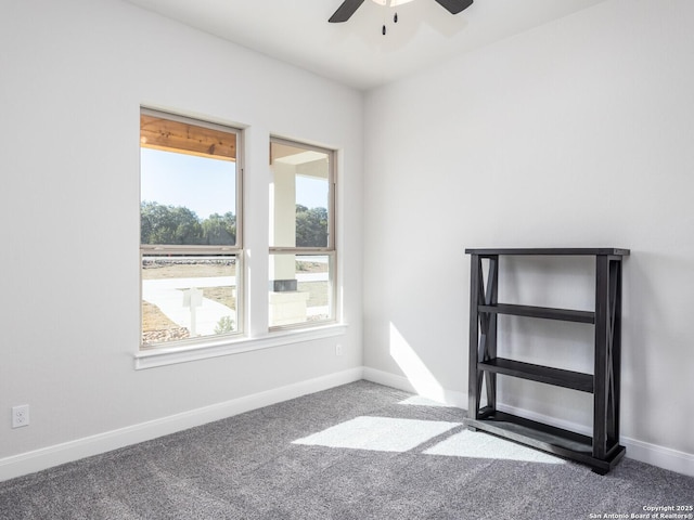 555 Mystic Pkwy, Spring Branch, TX 78070 - carpeted empty room featuring ceiling fan and baseboards