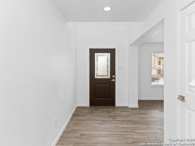 221 Peppergrass Cv, Kyle, TX 78640 - entryway featuring light wood finished floors