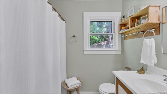 1261 Mill, New Braunfels, TX 78130 - bathroom with vanity and a shower with curtain